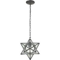 Sterling 145-001 Star 1 Light 9 inch Clear/Oiled Bronze Mini Pendant Ceiling Light in Small photo thumbnail