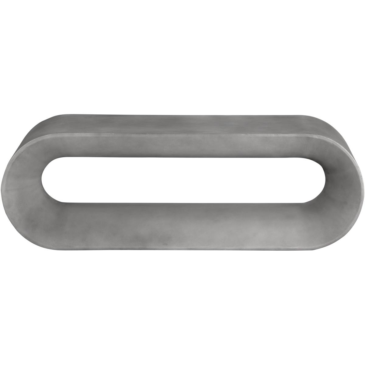 Liyana Industrial Loft Grey Concrete Outdoor Dining Bench