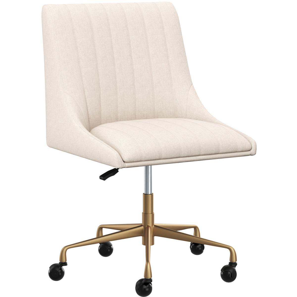 SUNPAN 108730 Halden Beige Linen Office Chair