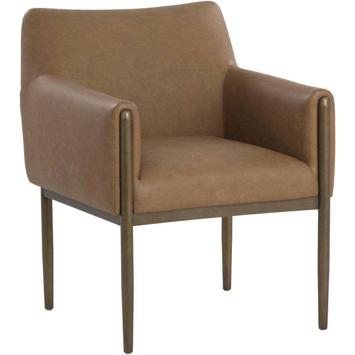 Olea Cognac Leather Lounge Chair