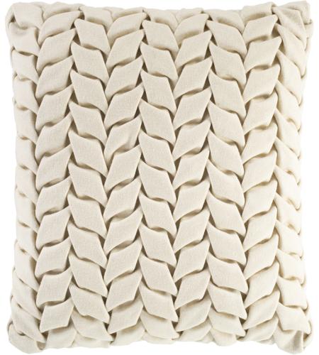 Surya AAP001-1818 Alana 18 X 18 inch Cream Pillow Cover, Square photo