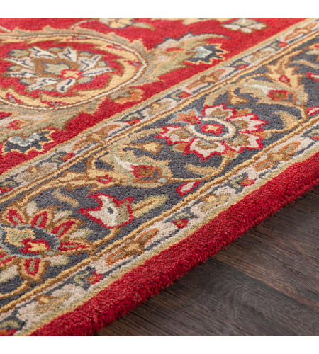 Surya AWHY2062-811 Middleton 132 X 96 inch Bright Red/Charcoal/Mustard/Dark Brown/Olive/Tan Rugs, Rectangle awhy2062-texture.jpg