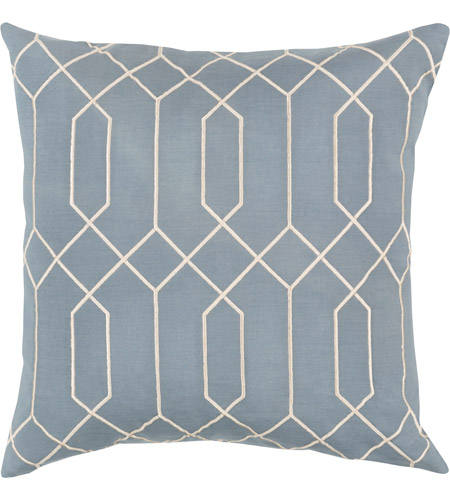 Surya BA039-1818 Skyline 18 X 18 inch Blue and Off-White Pillow Cover