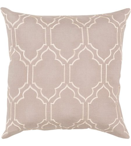 Surya BA044-1818P Skyline 18 X 18 inch Taupe and Beige Throw Pillow