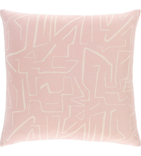 Surya BGO003-2020P Bogolani 20 X 20 inch Pale Pink/Cream Pillow Kit, Square