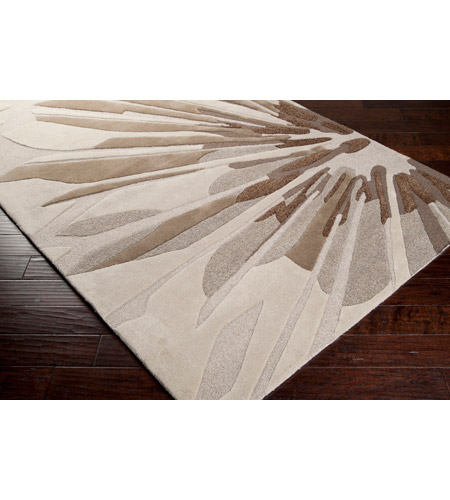 Surya CAN1992-3353 Modern Classics 63 X 39 inch Neutral and Brown Area Rug, Wool can1992_corner.jpg