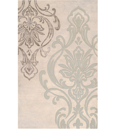 Surya CAN2010-58 Modern Classics 96 X 60 inch Neutral and Gray Area Rug, Wool