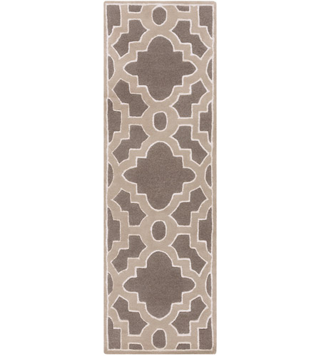 Surya CAN2037-268 Modern Classics 96 X 30 inch Medium Gray/Taupe/Ivory Rugs, Wool