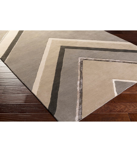 Surya CAN2059-811 Modern Classics 132 X 96 inch Gray and Neutral Area Rug, Wool can2059_corner.jpg