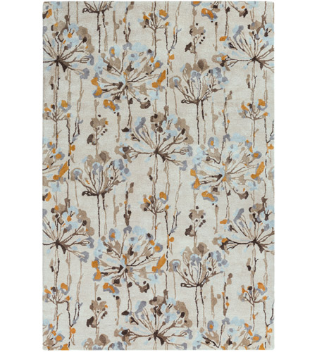 Surya CAN2081-913 Modern Classics 156 X 108 inch Neutral and Brown Area Rug, Viscose and Wool