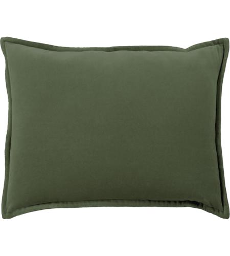 Surya CV008-1319P Cotton Velvet 19 X 13 inch Dark Green Pillow Kit, Lumbar