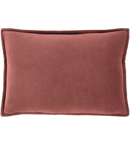 Surya CV030-1319 Cotton Velvet 19 X 13 inch Rust Pillow Cover, Lumbar