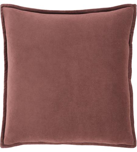 Surya CV030-2222 Cotton Velvet 22 X 22 inch Rust Pillow Cover, Square