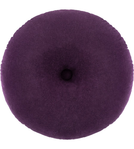 Surya CV040-1818 Cotton Velvet 18 X 18 inch Dark Purple Pillow Cover, Round photo