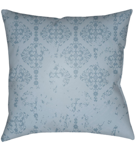 Surya DK014-1818 Moody Damask 18 X 18 inch Blue Outdoor Throw Pillow