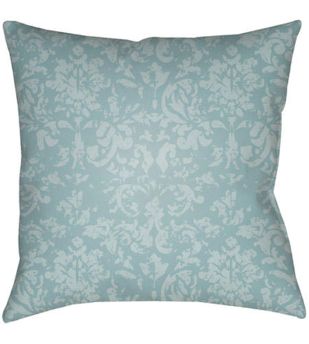 Surya DK027-2020 Moody Damask 20 X 20 inch Blue and Blue Outdoor Throw Pillow