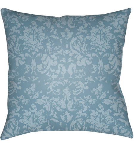 Surya DK034-1818 Moody Damask 18 X 18 inch Blue and Navy Outdoor Throw Pillow photo