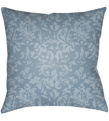 Surya DK034-2020 Moody Damask 20 X 20 inch Blue and Navy Outdoor Throw Pillow
