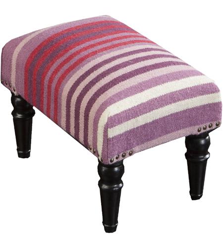 Surya FL1006-181212 Happy Cottage Bright Purple/ Bright Red/Eggplant/Rose/Cream Furniture, Rectangle, Wood Base, Hand Woven