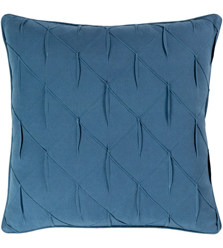 Surya GCH002-2222D Gretchen 22 X 22 inch Dark Blue Pillow Kit, Square photo