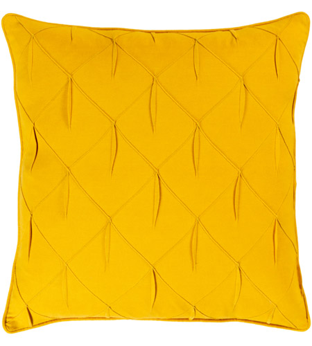 Surya GCH005-2020P Gretchen 20 X 20 inch Bright Yellow Pillow Kit, Square photo