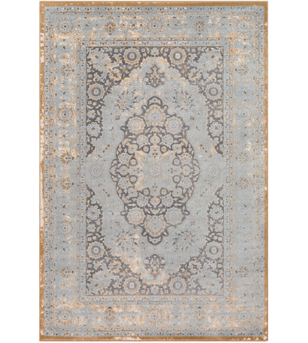 Surya GDF1010-23 Goldfinch 36 X 24 inch Gray and Blue Area Rug, Polypropylene and Polyester photo