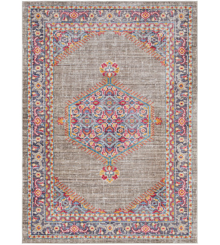 Surya GER2314-5376 Germili 90 X 63 inch Purple and Neutral Area Rug, Polyester photo