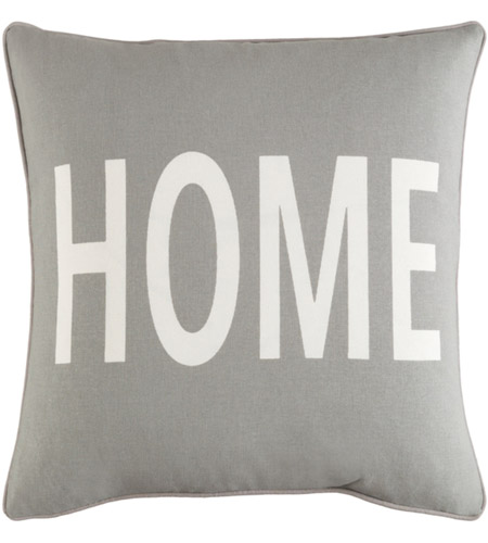 Surya GLYP7104-1818 Glyph 18 X 18 inch Light Gray Pillow Cover, Square photo