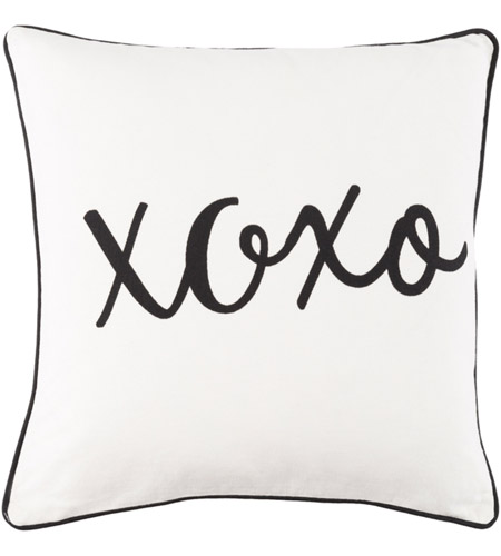 Surya GLYP7120-1818 Glyph 18 X 18 inch Black Pillow Cover, Square photo
