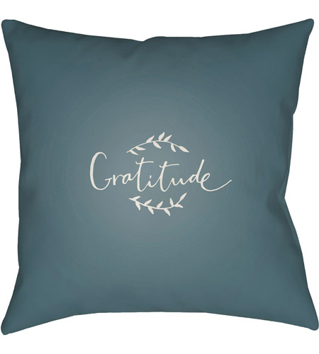 Surya GTD004-2020 Gratitude 20 X 20 inch Blue and White Outdoor Throw Pillow photo