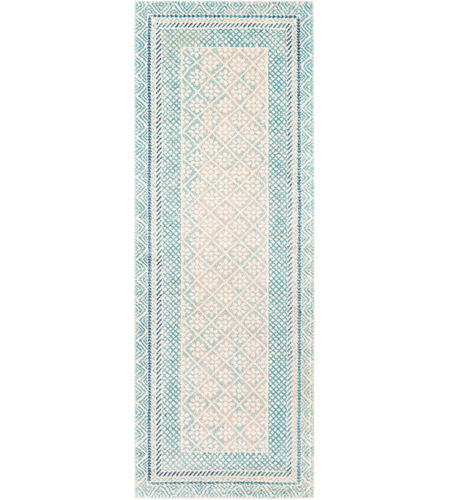 Surya HAP1098-31157 Harput 67 X 47 inch Aqua/Light Gray/Bright Blue/Ivory Rugs, Rectangle