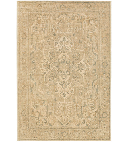 Surya HAT3000-5373 Hathaway 87 X 63 inch Neutral and Brown Area Rug, Polypropylene