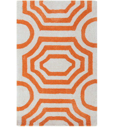 Surya HDP2009-23 Hudson Park 36 X 24 inch Orange and Neutral Area Rug, Polyester