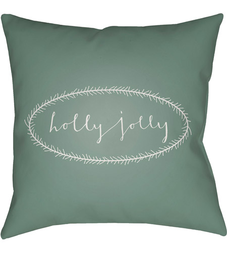 Surya HDY035-2020 Holly Jolly 20 X 20 inch Green and White Outdoor Throw Pillow photo
