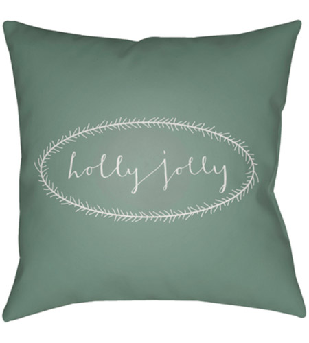 Surya HDY035-2020 Holly Jolly 20 X 20 inch Green and White Outdoor Throw Pillow hdy035.jpg