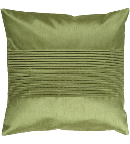 Surya HH013-2222P Solid Pleated 22 X 22 inch Dark Green Pillow Kit
