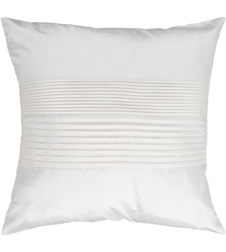 Surya HH017-1818 Solid Pleated 18 X 18 inch White Pillow Cover hh017.jpg