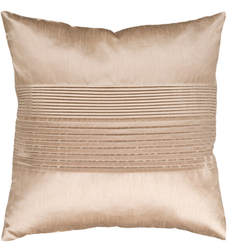 Surya HH019-1818D Solid Pleated 18 X 18 inch Khaki Pillow Kit hh019.jpg