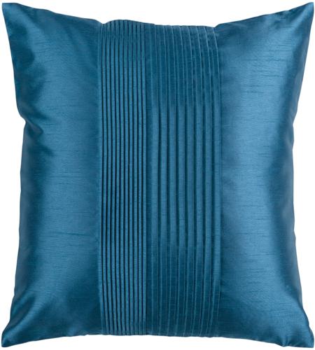 Surya HH024-2222 Solid Pleated 22 X 22 inch Aqua Pillow Cover