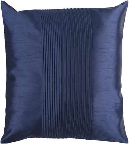 Surya HH029-1818 Solid Pleated 18 X 18 inch Navy Pillow Cover