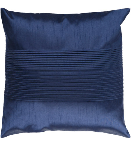 Surya HH029-1818 Solid Pleated 18 X 18 inch Navy Pillow Cover hh029.jpg