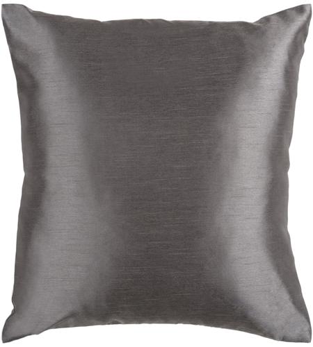 Surya HH034-2222D Solid Luxe 22 X 22 inch Charcoal Pillow Kit
