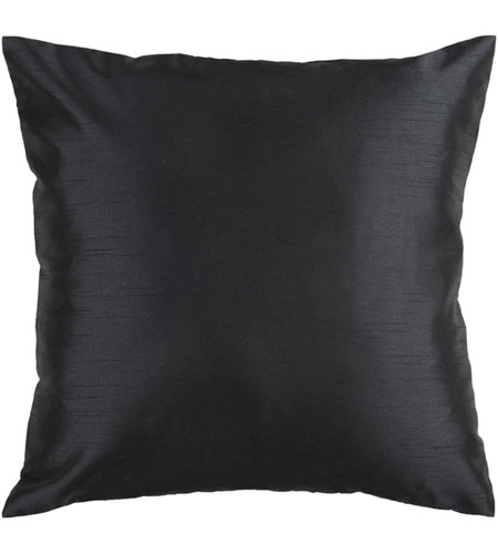 Surya HH037-2222D Solid Luxe 22 X 22 inch Black Pillow Kit