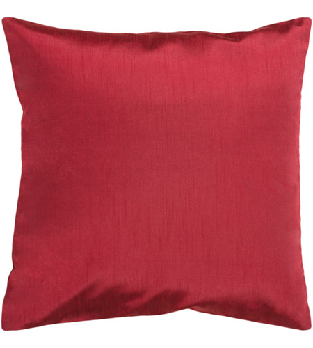 Surya HH042-1818D Solid Luxe 18 X 18 inch Dark Red Pillow Kit hh042.jpg