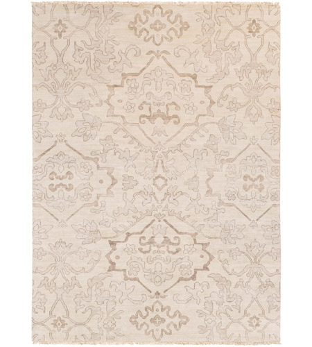Surya HIL9040-811 Hillcrest 132 X 96 inch Light Gray/Camel/Taupe Rugs, Wool