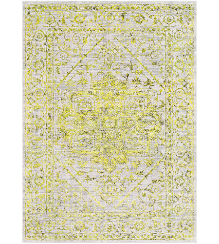 Surya HIM2303-5373 Himalayan 87 X 63 inch Bright Yellow/Grass Green/Lavender/Medium Gray Rugs, Rectangle
