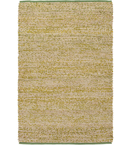 Surya HLL6000-46 Hollis 72 X 48 inch Green and Green Area Rug, Cotton and Seagrass