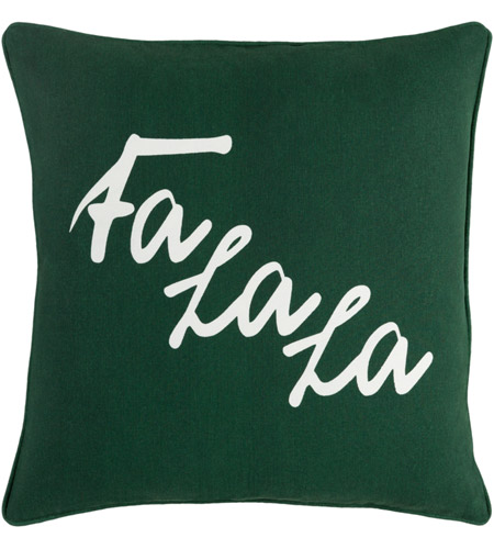 Surya HOLI7260-1818 Holiday 18 X 18 inch Dark Green Pillow Cover, Square