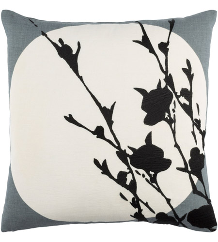 Surya HR001-1818D Harvest Moon 18 X 18 inch Charcoal and Cream Throw Pillow photo