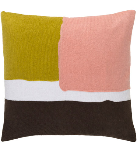 Surya HV001-2222P Harvey 22 X 22 inch Lime and Pale Pink Throw Pillow photo